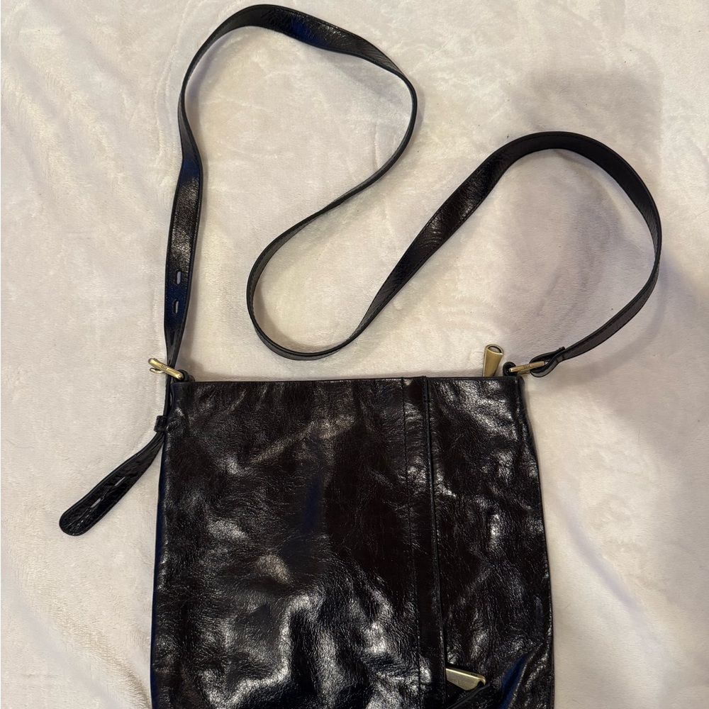 Hobo Black Leather Shoulder/Crossbody Bag